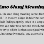 Emo Slang Meaning