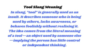 Tool Slang Meaning