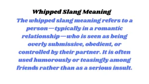 Whipped Slang Meaning