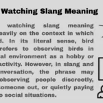 Bird Watching Slang Meaning