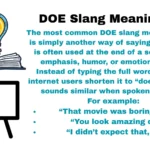 DOE Slang Meaning
