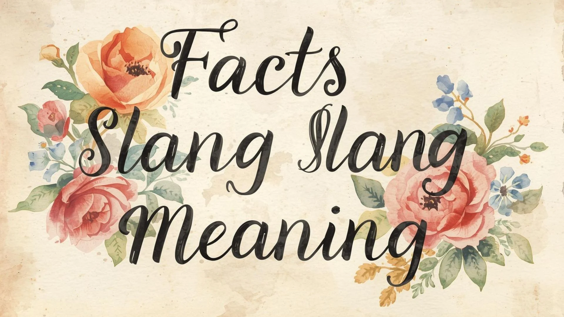 Facts Slang Meaning