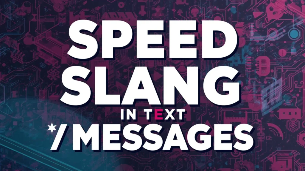 Speed Slang Meaning in Text Messages