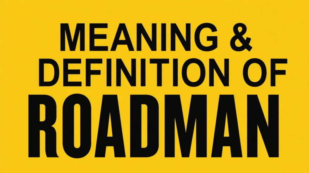 Meaning & Definition of Roadman