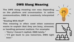 DWS Slang Meaning