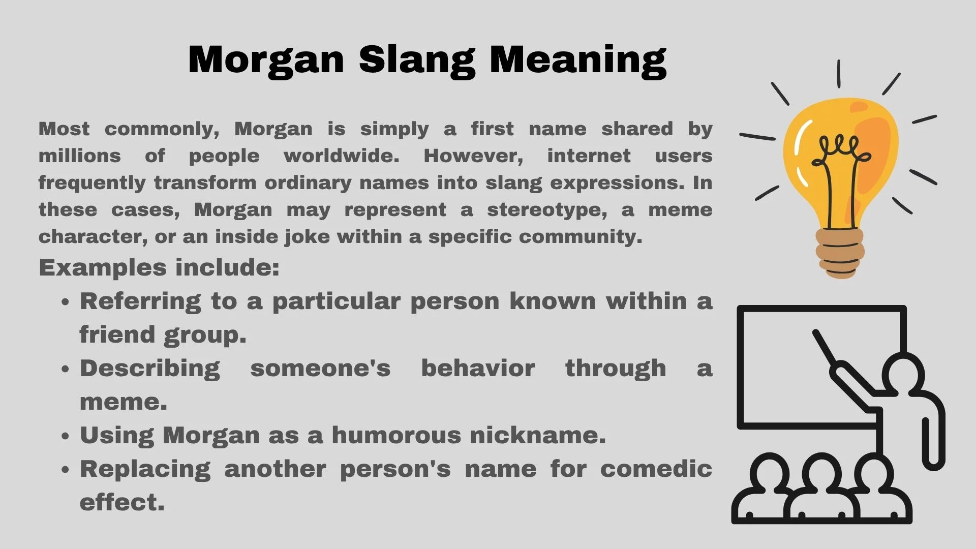 Morgan Slang Meaning