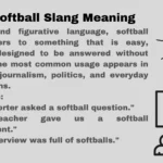 Softball Slang Meaning