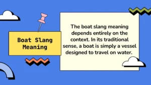 Boat Slang Meaning