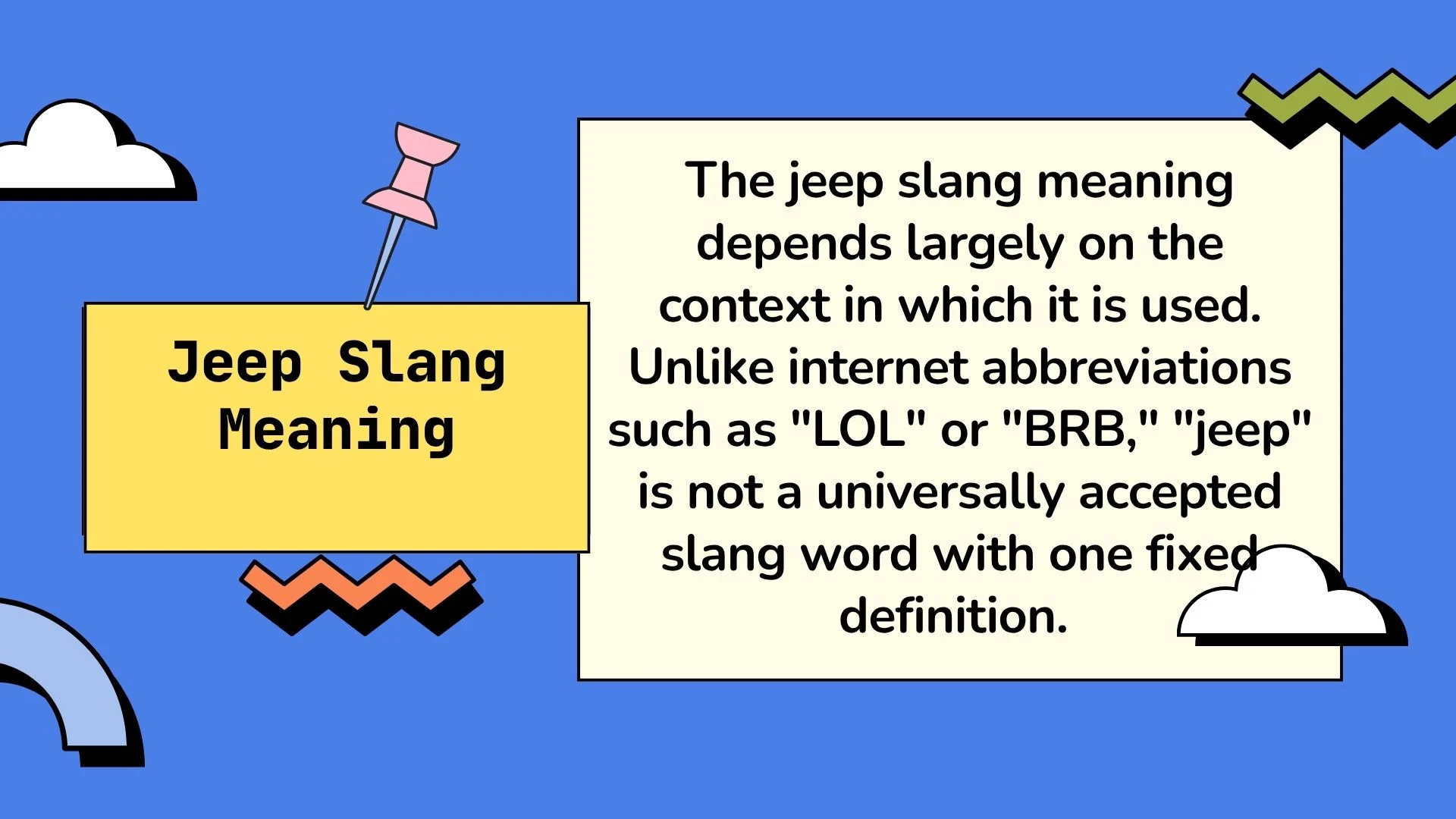 Jeep Slang Meaning
